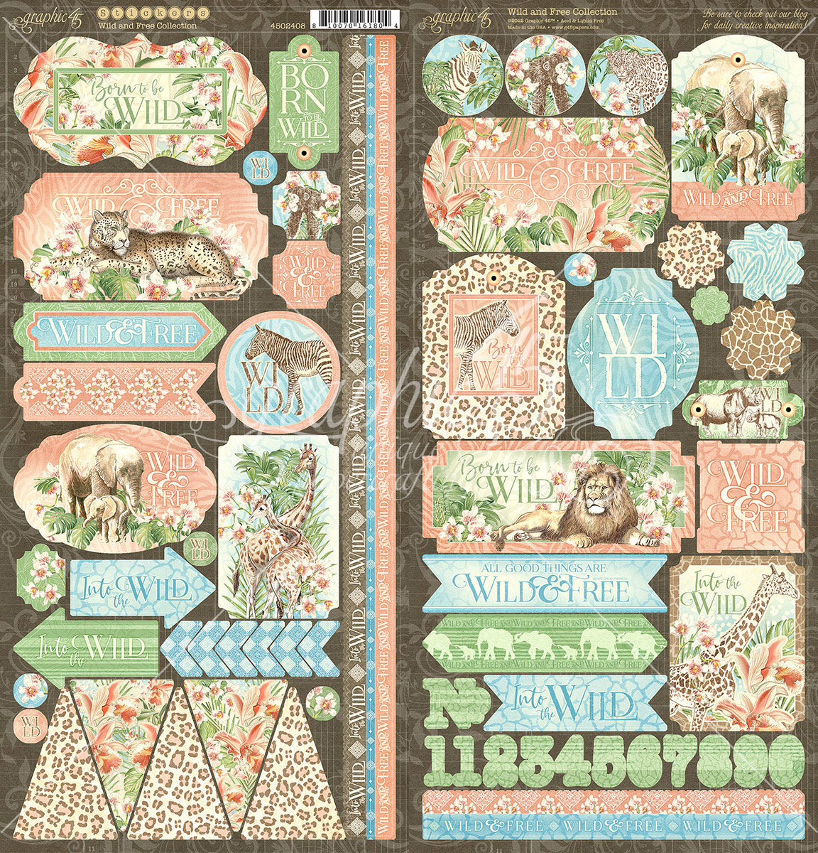 Graphic 45 Wild & Free Stickers