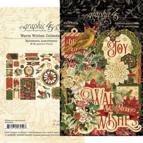 Graphic 45 Warm Wishes Collection Ephemera
