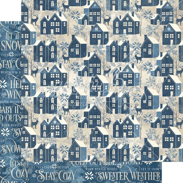 Graphic 45 Let's Get Cozy: There's Snow Place 12x12 DS Paper (1 Sheet)