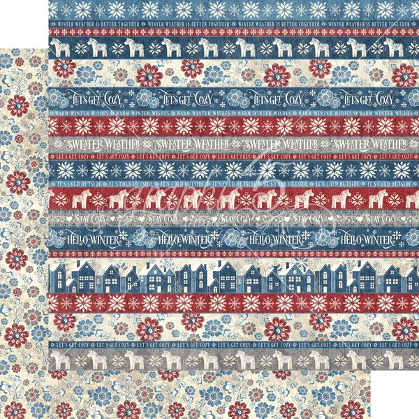Graphic 45 Let's Get Cozy: Hello Winter 12x12 DS Paper (1 Sheet)