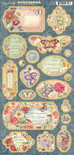 Graphic 45 Flower Market Chipboard