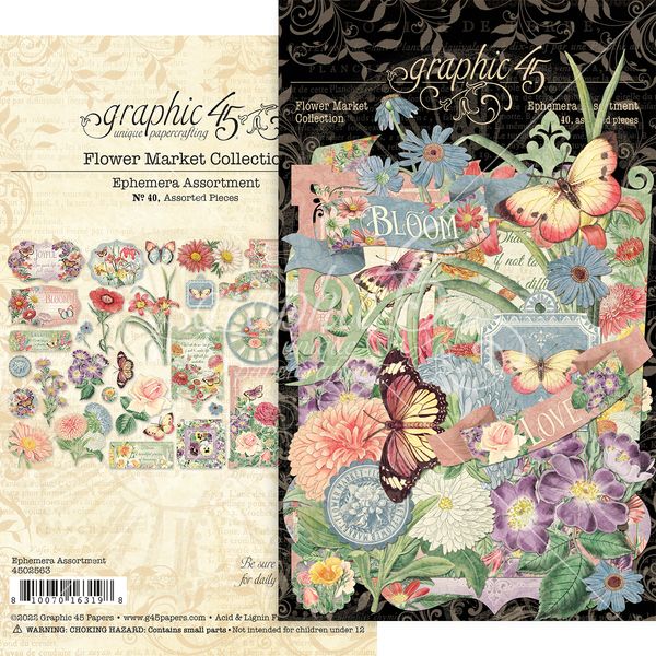 Graphic 45 Flower Market Ephemera Assortment