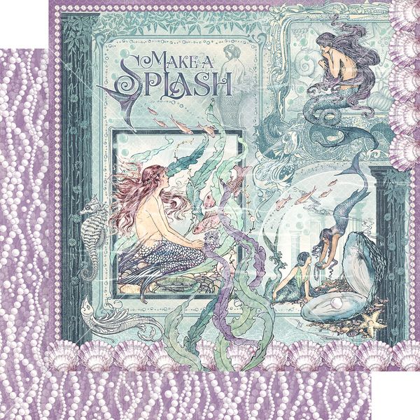 Graphic 45 Make a Splash: Make A Splash 12x12 DS Paper (1 Sheet)