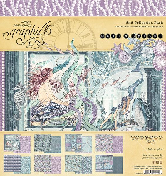 Graphic 45 Make A Splash 8x8 Paper Pack