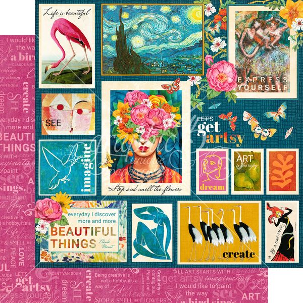 Graphic 45 Let's Get Artsy 12x12 DS Paper (1 Sheet)