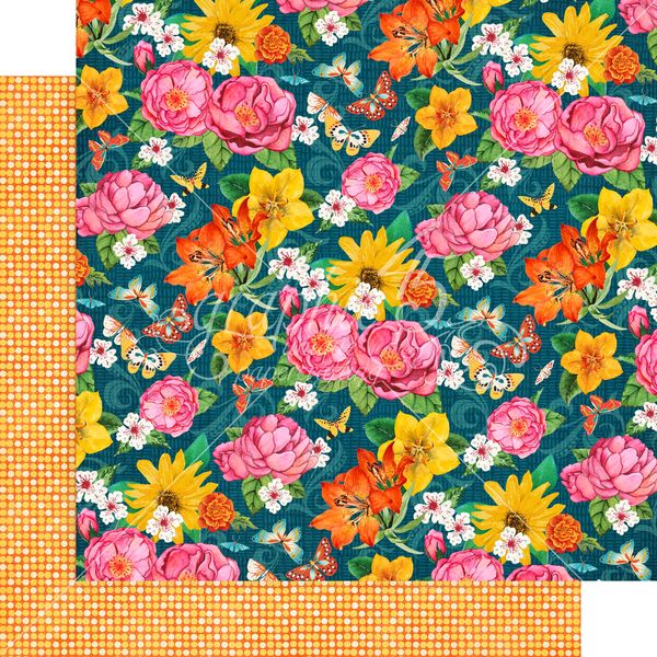 Graphic 45 Let's Get Artsy: Imagine a Flower Garden 12x12 DS Paper (1 Sheet)
