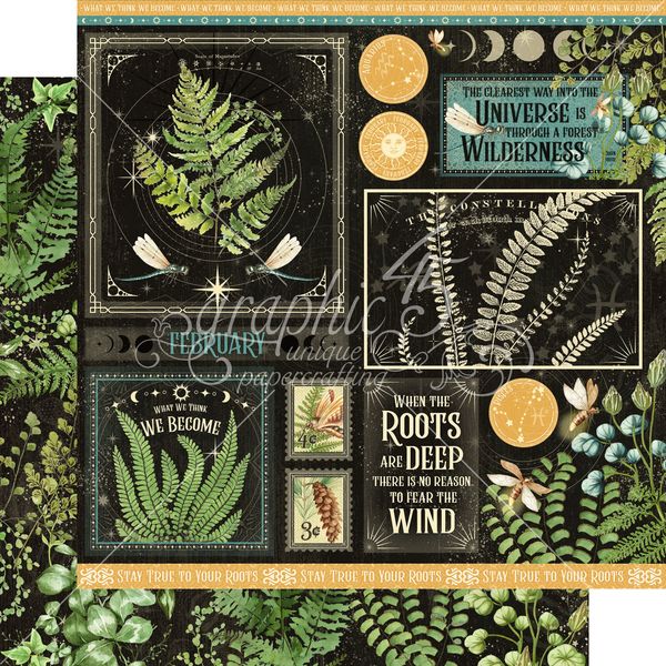 Graphic 45 Life is Abundant: February 12x12 DS Paper (1 Sheet)