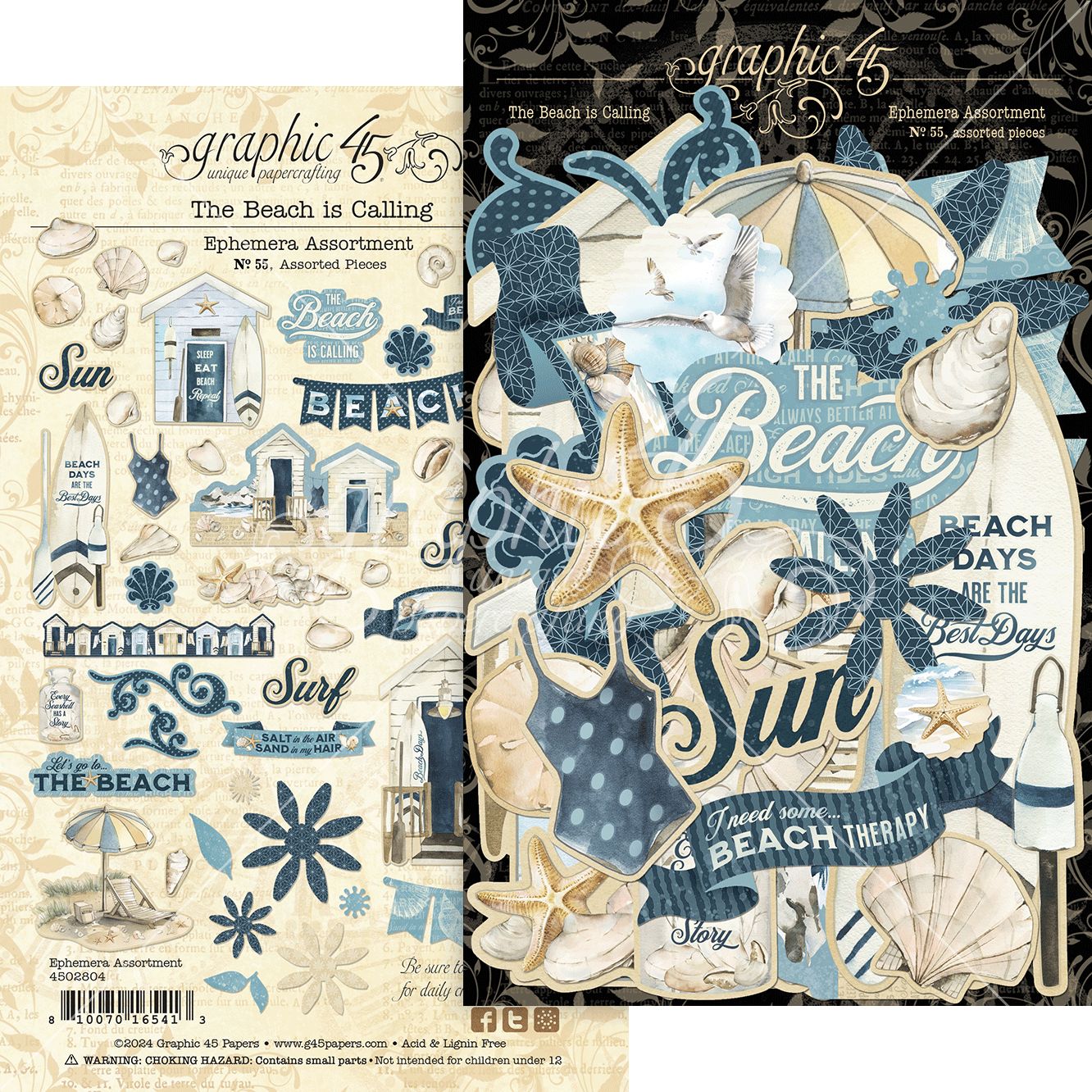 Graphic 45 The Beach is Calling Ephemera