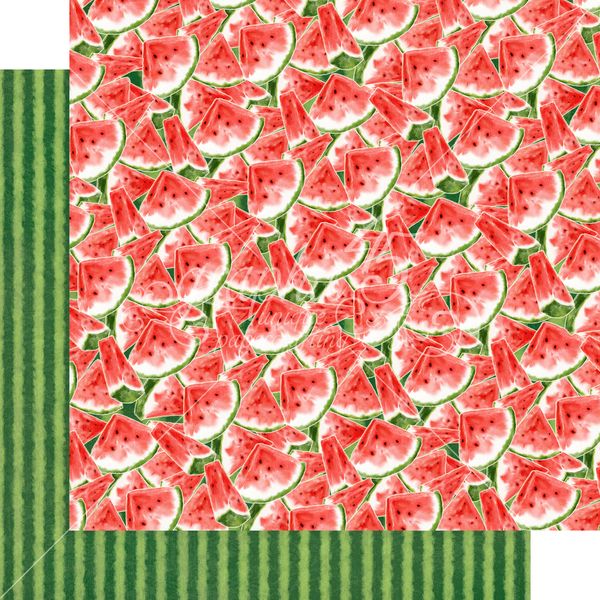 Graphic 45 Sunshine on My Mind: One in a Melon 12x12 DS Paper (1 Sheet)