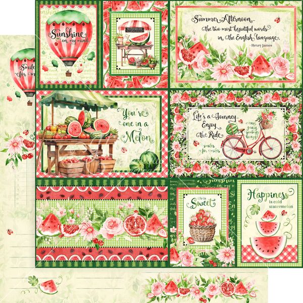 Graphic 45 Sunshine on My Mind: Easy, Peasy, Summer Breezy 12x12 DS Paper (1 Sheet)