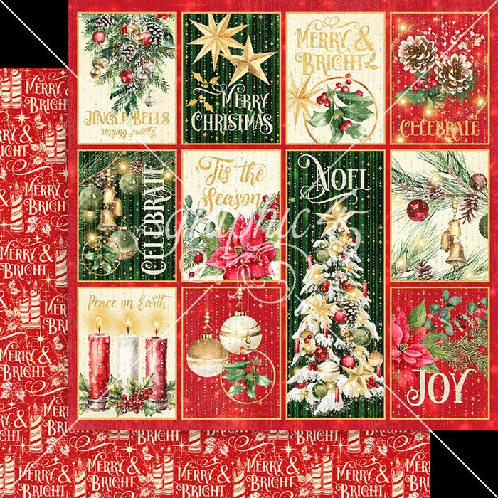 Graphic 45 Merry & Bright: Christmas Wonder 12x12 DS Paper (1 Sheet)