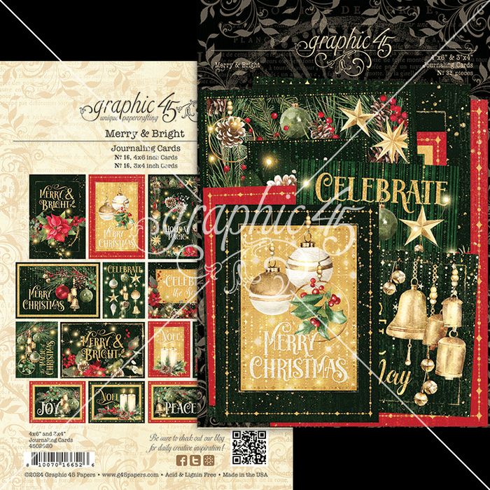 Graphic 45 Merry & Bright Journaling Cards