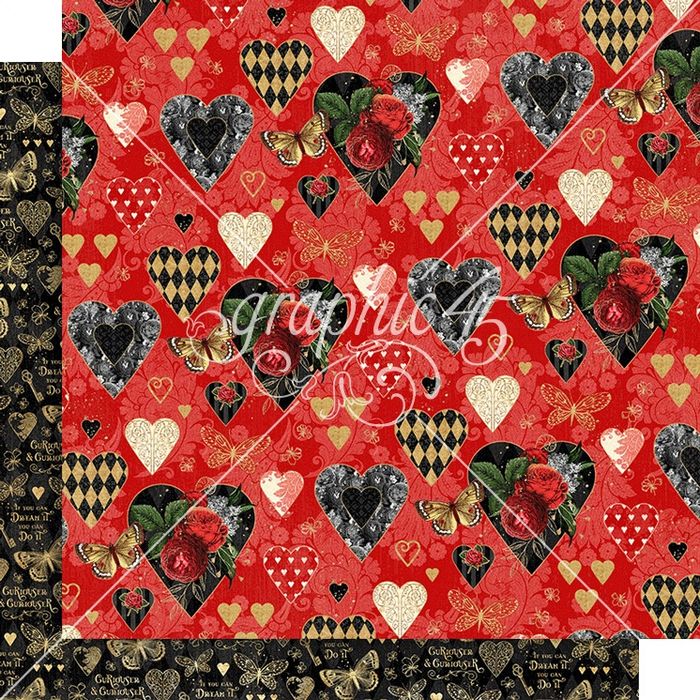 Graphic 45 Curiouser & Curiouser Double-Sided Cardstock 12"X12"-Joyous Possibilities