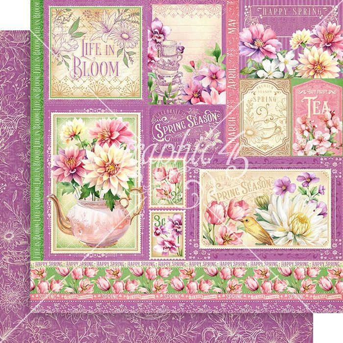 Graphic 45 Season To Celebrate: Spring Cut-Apart 12x12 DS Paper (1 Sheet)