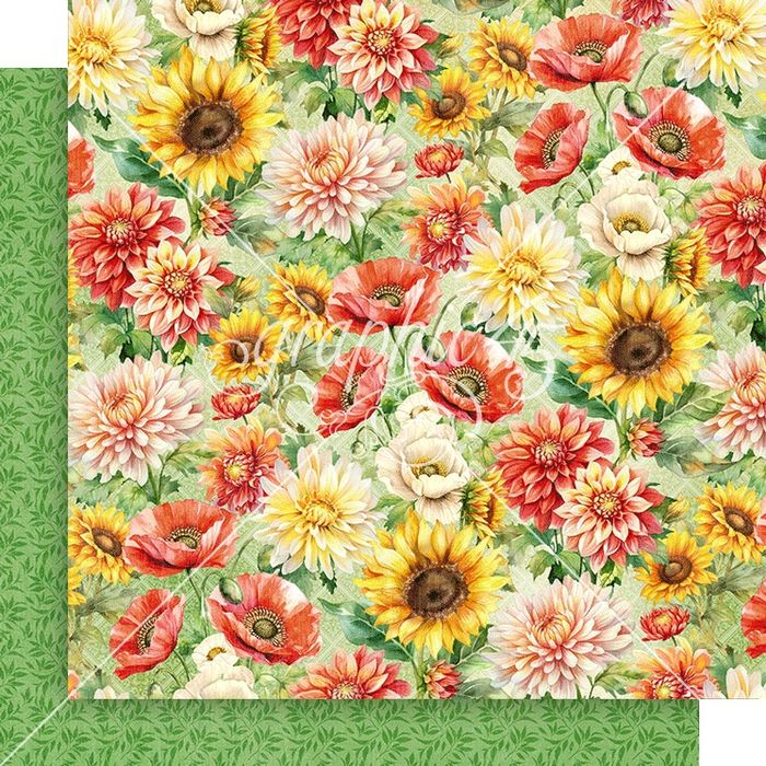 Graphic 45 Season To Celebrate: Summer Floral 12x12 DS Paper (1 Sheet)