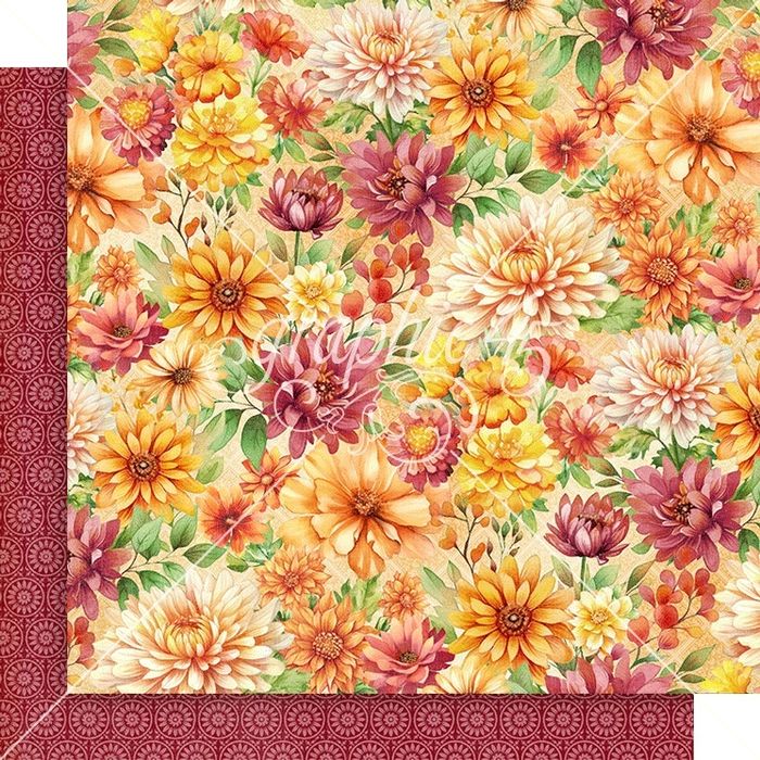 Graphic 45 Season To Celebrate: Autumn Floral 12x12 DS Paper (1 Sheet)