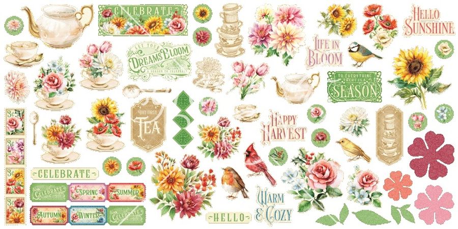 Graphic 45 Season To Celebrate Ephemera Set