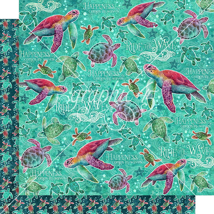 Graphic 45 Seas the Day: Ride the Wave 12x12 DS Paper (1 Sheet)
