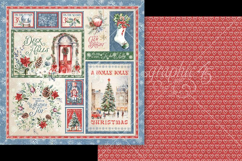 Graphic 45 Deck the Halls: Deck the Halls 12x12 DS Paper (1 Sheet)