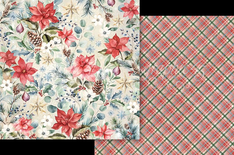 Graphic 45 Deck the Halls: Mistletoe Kisses 12x12 DS Paper (1 Sheet)