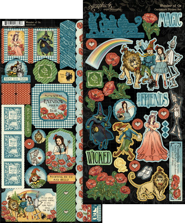 Graphic 45 Wonder of Oz Sticker Set