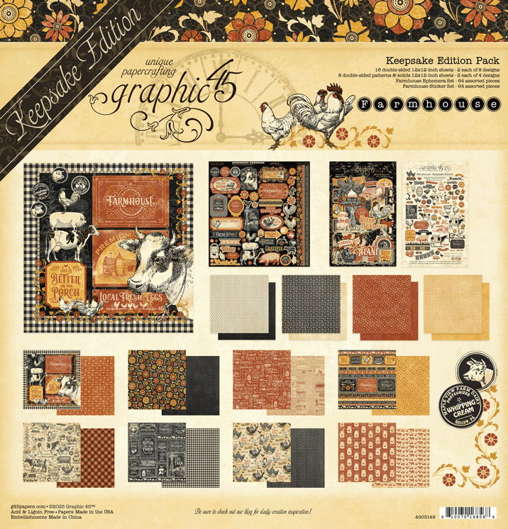 Graphic 45 Keepsake Edition Kit-Farmhouse