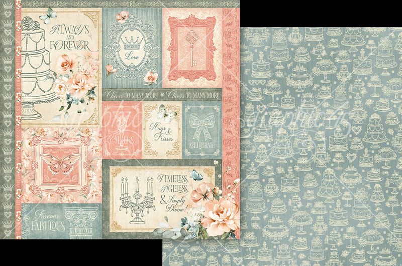Graphic 45 Always & Forever: Always & Forever 12x12 Paper (1 sheet)