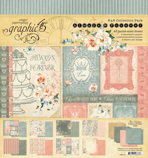 Graphic 45 Always & Forever 8x8 Collection Pack