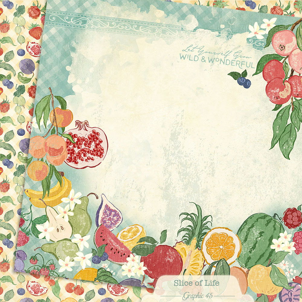 Graphic 45 Slice of Life: Wild & Wonderful Layout 12x12 DS Paper (1 Sheet)