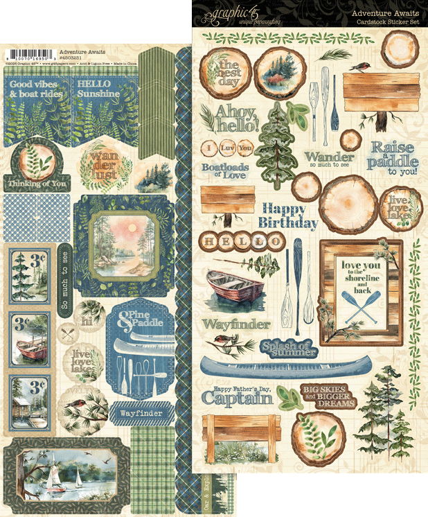Graphic 45 Adventure Awaits Sticker Set