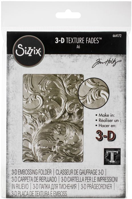Sizzix 3D Textured Impressions Embossing Folder By Tim Holtz-Elegant