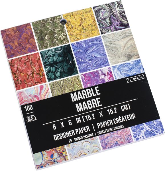 Colorbok Marble 6"X6" Designer Paper Pad