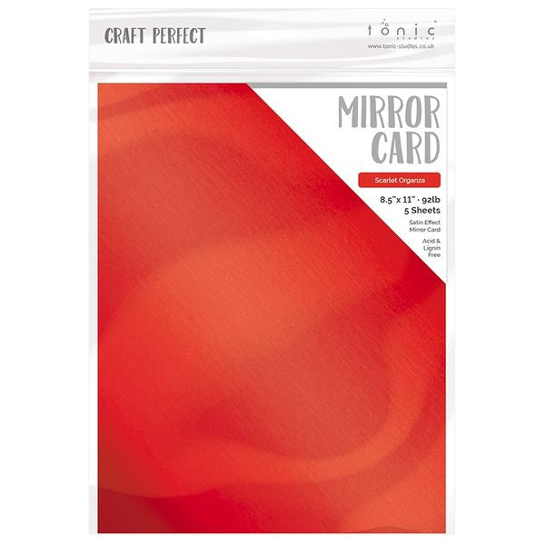 Scarlet Organza Mirror Card