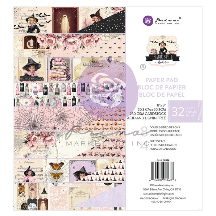 Prima Marketing Double-Sided Paper Pad 8"X8" 32/Pkg-Magic Spell By Frank Garcia