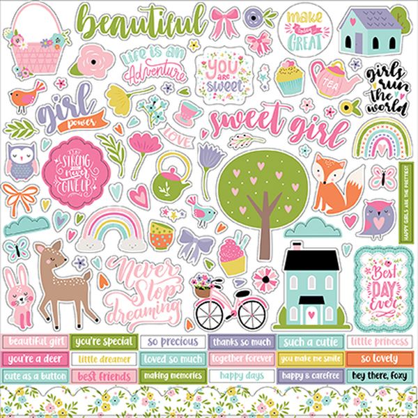 Echo Park All About a Girl Sticker - CHECK