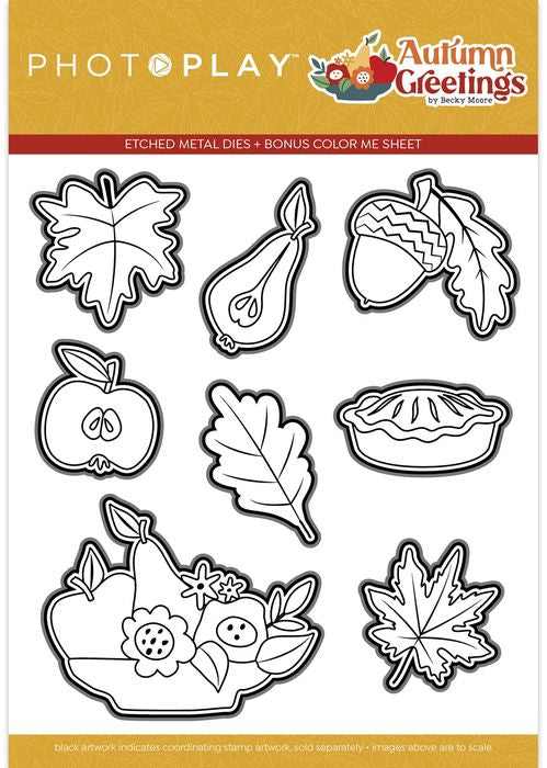 Autumn Greetings Etched Metal D