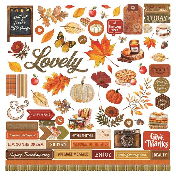 PhotoPlay Autumn Junque 12"X12" Stickers