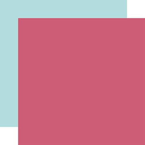 Echo Park All Girl: Dk. Pink / Blue -Coordinating Solid DS Paper (1 Sheet)