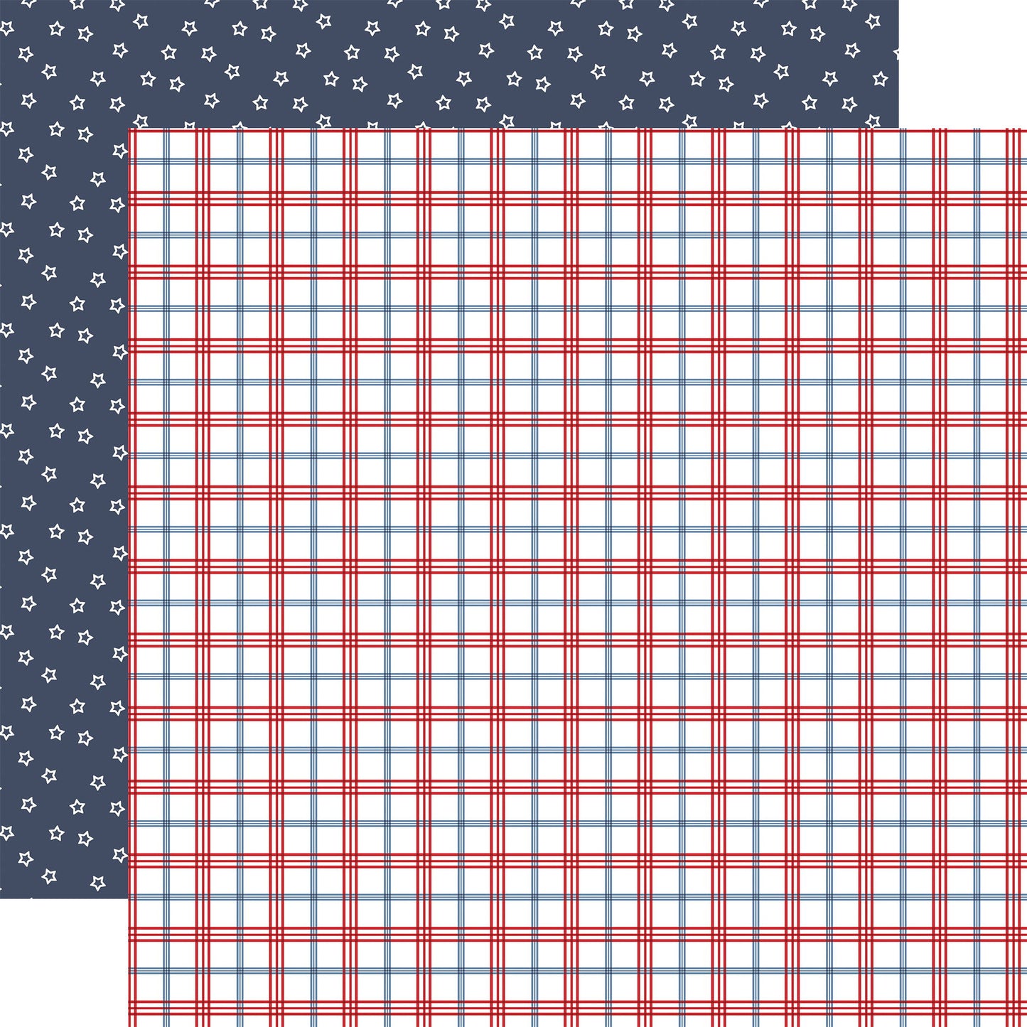 Echo Park All American: Patriotic Plaid DS Paper (1 sheet)