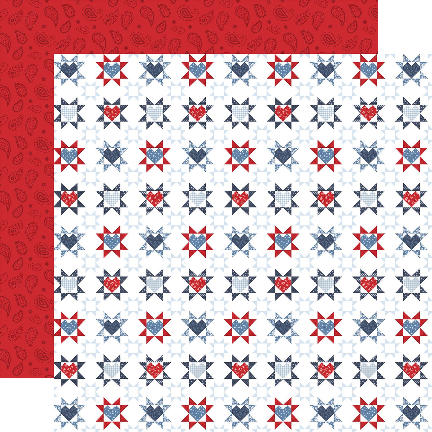Echo Park All American: Patriotic Patchwork DS Paper (1 sheet)