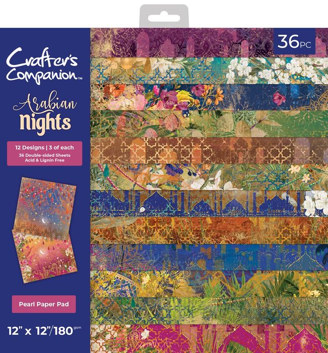 Crafter's Companion Arabian Nights Paper Pad 12"X12"-Arabian Nights