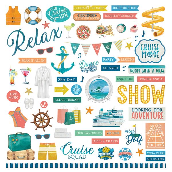 PhotoPlay Anchors Aweigh 12X12 Sticker