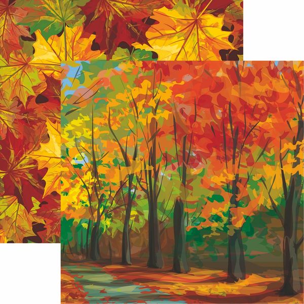 Reminisce Autumn Splendor: Autumn Trail DS Paper (1 Sheet)