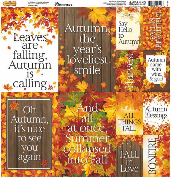 Reminisce Autumn Splendor 12X12 Sticker