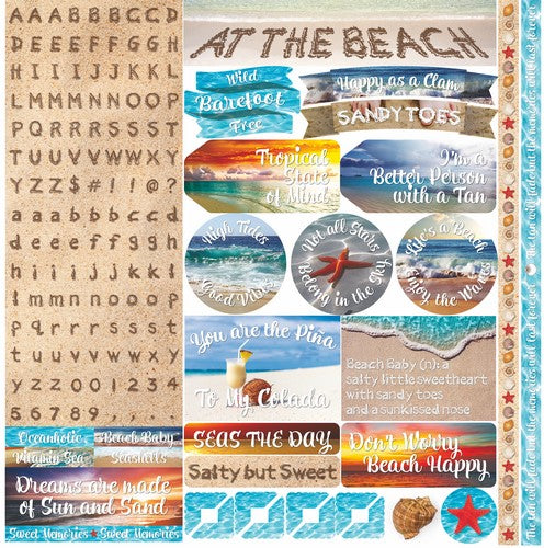 Reminisce At the Beach Alpha Stickers