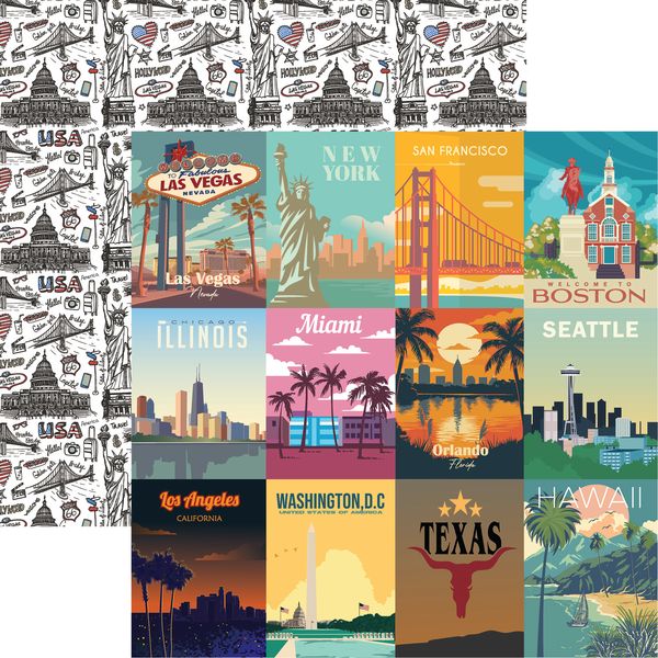 Reminisce Around the World: City Highlights DS Paper (1 Sheet)