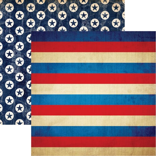 Reminisce American Vintage: Vintage Strip DS Paper (1 Sheet)