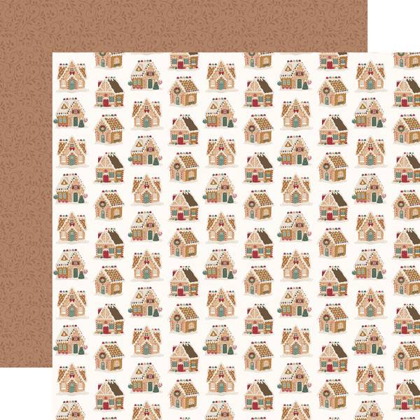 Echo Park Baking Christmas Cheer: Gingerbread Village 12x12 DS Paper (1 Sheet)