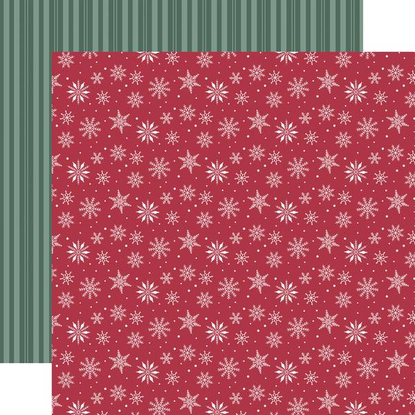 Echo Park Baking Christmas Cheer: Snowflake Icing 12x12 DS Paper (1 Sheet)