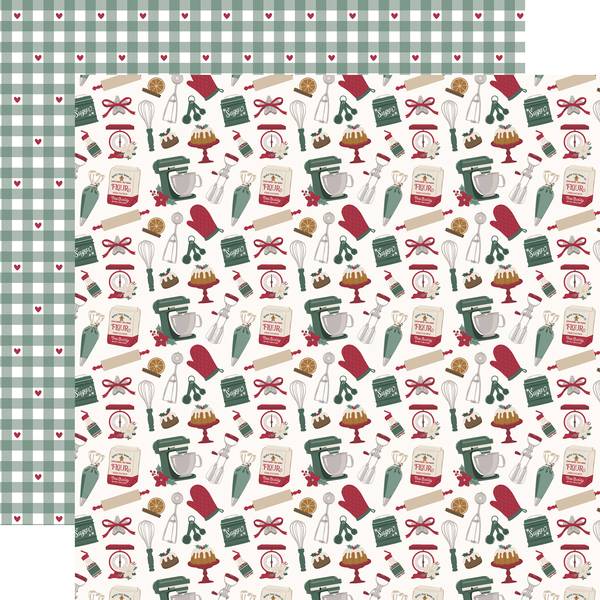 Echo Park Baking Christmas Cheer: Holiday Baking 12x12 DS Paper (1 Sheet)